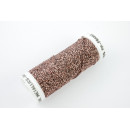 Geflochtenes Metallic-Stickgarn 0,8mm Kupfer-Schwarz 020