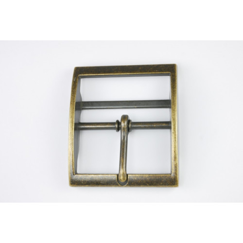 Dornschnalle Doppelsteg ZDG Antik-Messing 50mm