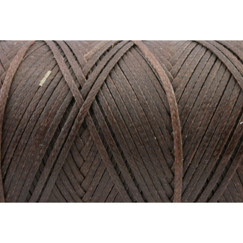 Gewachstes Polyestergarn 0,8 mm Kakao Braun Dunkel