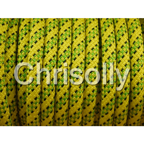 Kletterseil Gelb Streifen Schwarz Grün 9,8mm