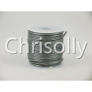 Leder 1mm Grau Metallic 25m Rolle