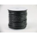 Leder 2mm Schwarz 25m Rolle