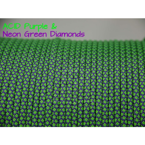 US - Cord  Typ 3 ACID Purple & Neon Green Diamonds