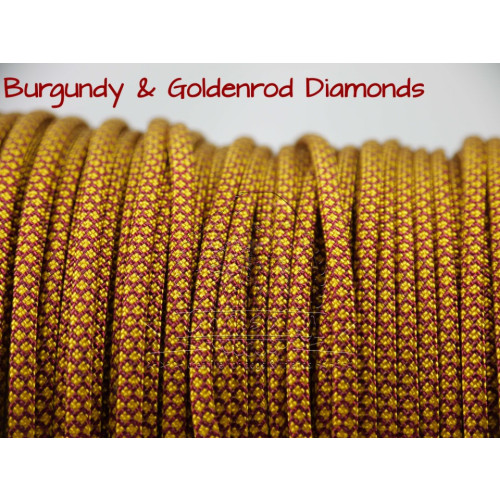 US - Cord  Typ 3 Burgundy & Goldenrod Diamonds