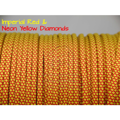 US - Cord  Typ 3 Imp. Red & Neon Yellow Diamond