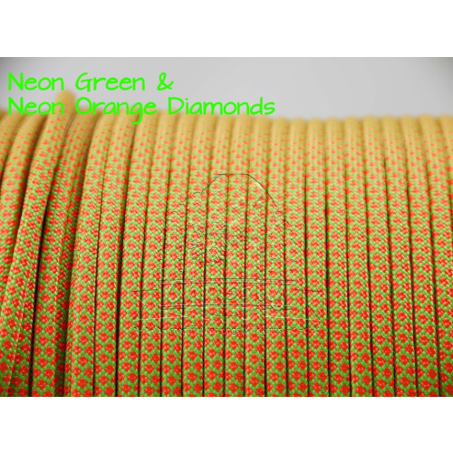 US - Cord  Typ 3 Neon Orange & Neon Green Diamonds