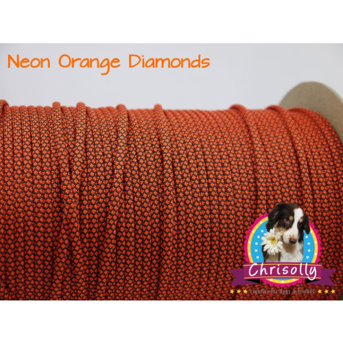 US - Cord  Typ 3 Neon Orange Diamond