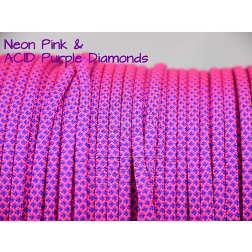 US - Cord  Typ 3 Neon Pink & ACID Purple Diamonds