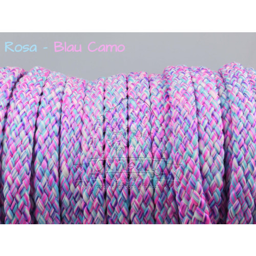 PPH0819 PP-Hohlseil 8mm Rosa Blau Camo