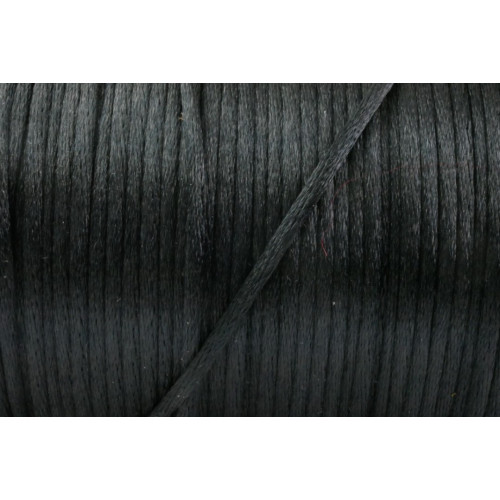 Satinkordel 2mm Schwarz