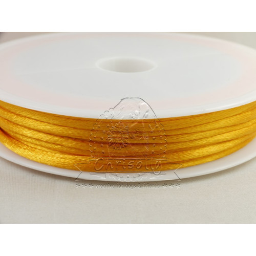 Satinkordel 2,5 mm Orange Rolle