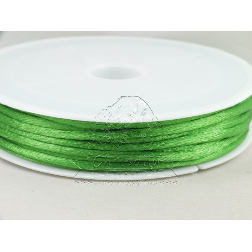 Satinkordel 2,5 mm Grün Rolle