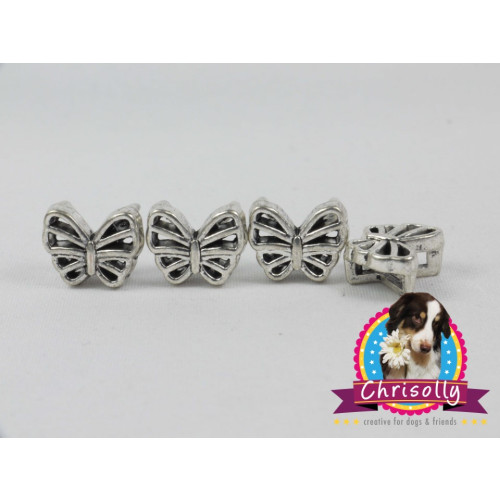 GPMS0073 Schiebeperle Schmetterling Silberfarbig
