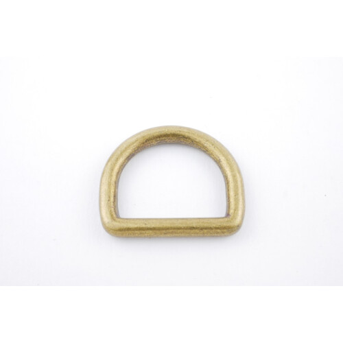 D - Ring Stahl Antik Messing 20mm