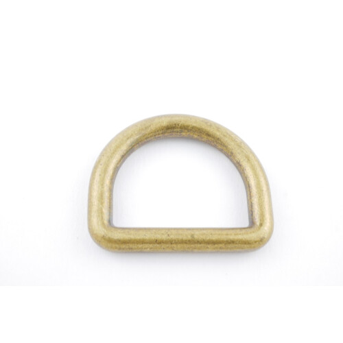 D - Ring Stahl Antik Messing 25mm