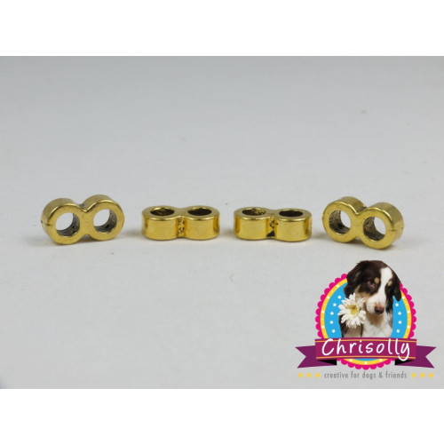GPMG001 Doppellochperle Goldfarbig