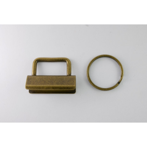Schlüsselband Rohling 25 mm Antik-Messing