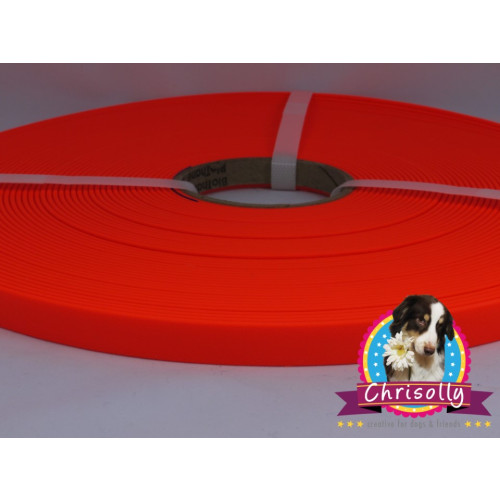 Kurze Stücke B1603 Biothane Neon Orange 16mm 27cm