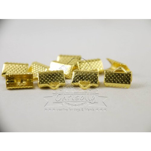 Gurtbandende Goldfarbig 8 x 10 mm