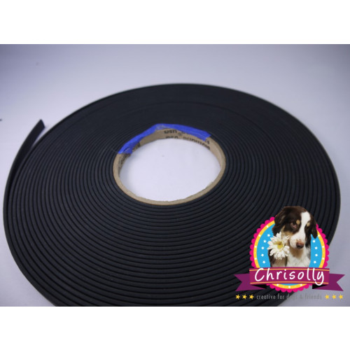Kurze Stücke B1320 Biothane Schwarz 13 mm 45cm