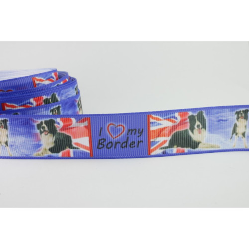 Ripsband 22 mm Border Collie