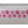 Ripsband 22 mm Rosa Tatzen auf Weiß