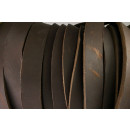 FL1503 Fettleder Endlosriemen 15 mm Dunkelbraun mit Biegung!