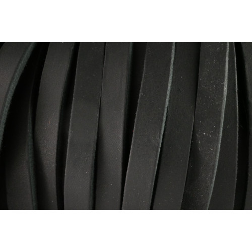 FL1201 Fettleder Endlosriemen 12 mm Schwarz mit Biegung!