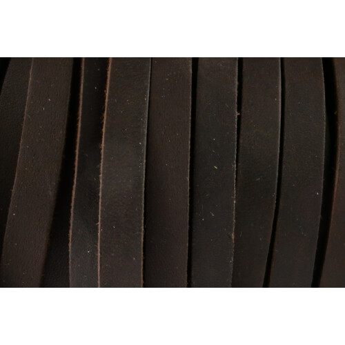 FL1003 Fettleder Endlosriemen 10 mm Dunkelbraun mit Biegung!