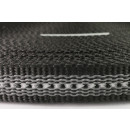 Gummiertes Gurtband Schwarz refl. 20mm