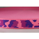 Gurtband 25mm Camouflage Pink Lila