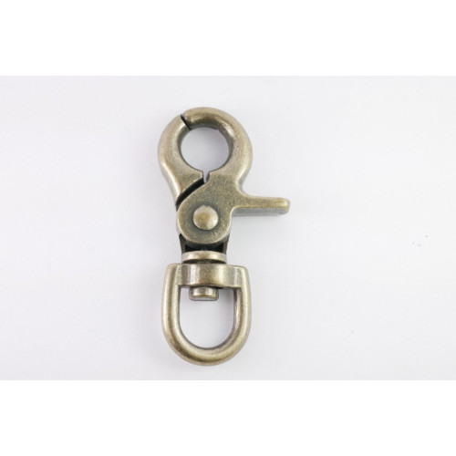 Scherenkarabiner Antik-Bronze 13x66mm