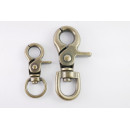 Scherenkarabiner Antik-Bronze 13x66mm