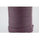 Leder 2mm Aubergine 25m Rolle