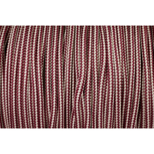 US - Cord  Typ 2 Cream & Burgundy Stripes