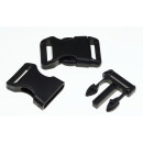 Steckschnalle 20 mm Schwarz