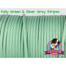US - Cord  Typ 3 Kelly Green & Silver Grey Stripes