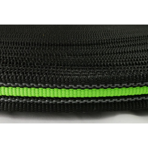 Gummiertes Gurtband Schwarz Neon Grün 20mm