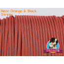 US - Cord  Typ 3 Neon Orange & Black Stripes