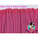 US - Cord  Typ 3 Neon Pink & Black Stripes