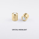 Endkappe Messing 10mm mit SWAROVSKI® Stein Crystal-Moonlight