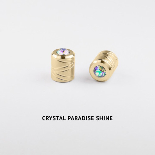 Endkappe Messing 10mm mit SWAROVSKI® Stein Crystal-Paradise-Shine