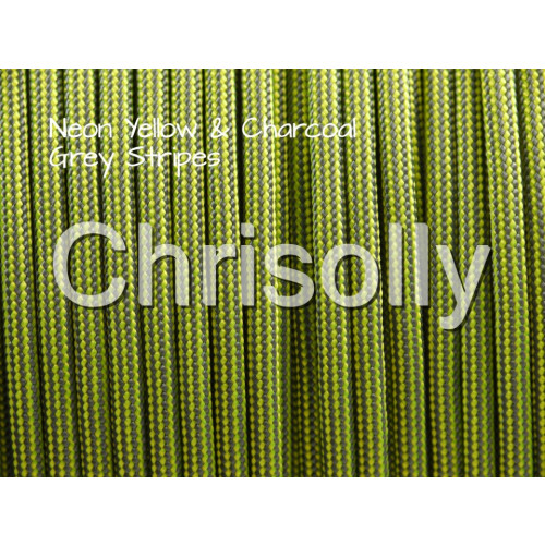 US - Cord  Typ 3 Neon Yellow & Charcoal Grey Stripes