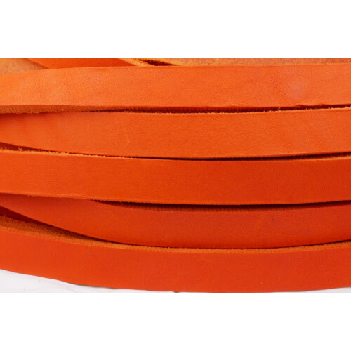 FL2012 Fettleder Endlosriemen 20 mm Orange Dunklere Charge