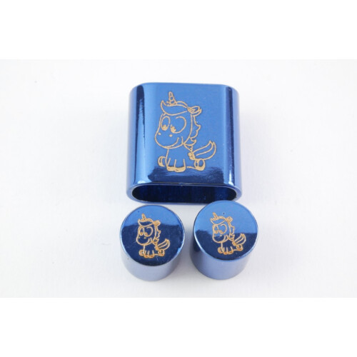 AKTION091 Einhorn Set 8mm Blau