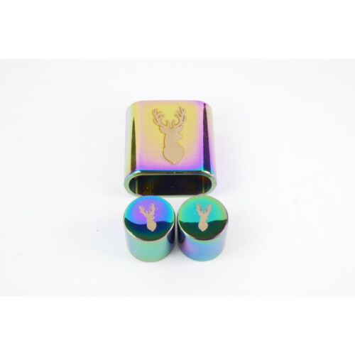 AKTION103 Hirsch Set 8mm Regenbogen