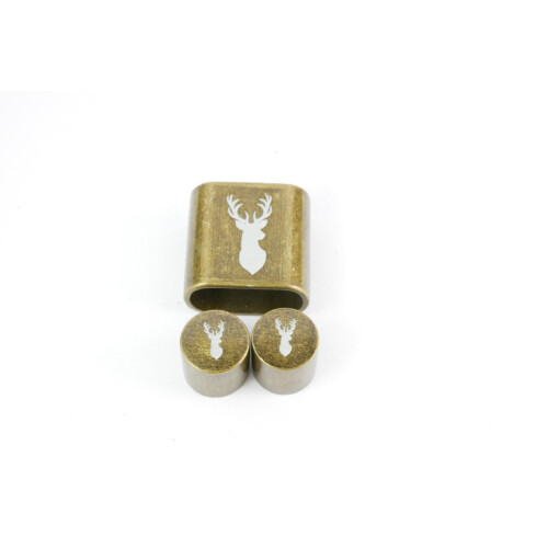 AKTION108 Hirsch Set 8mm Antik Messing