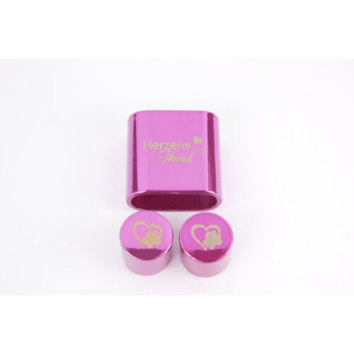 AKTION112 Herzens Hund Set 8mm Pink
