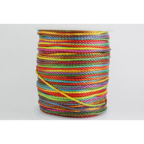 Dekoband gedreht 1 mm Rainbow Rolle