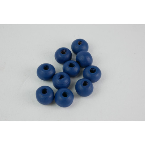 Holzperle Blau 6 mm